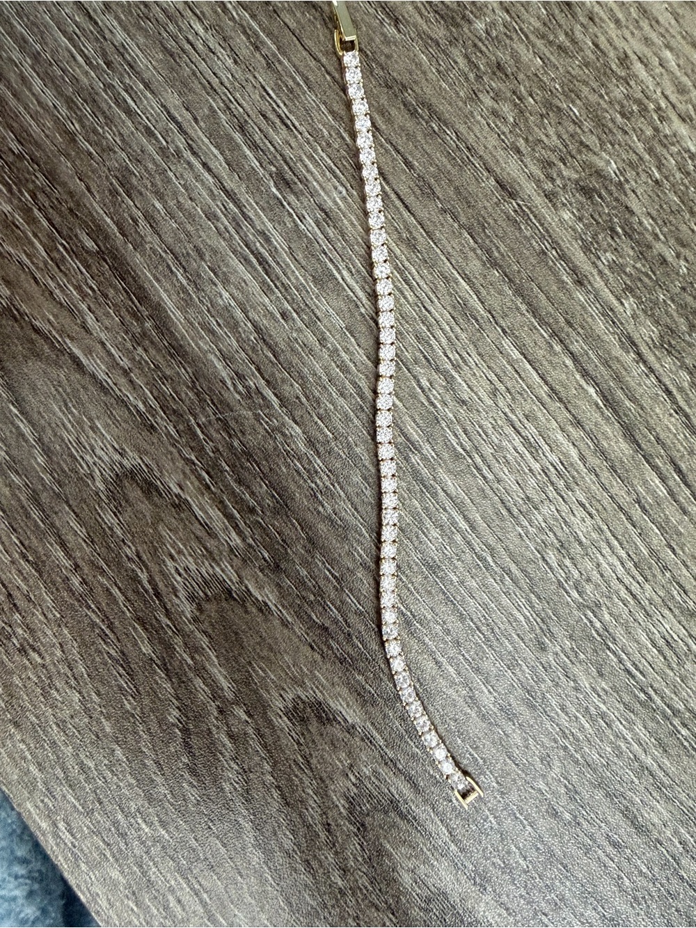 Classic Crystal Tennis Bracelet in Gold Tone